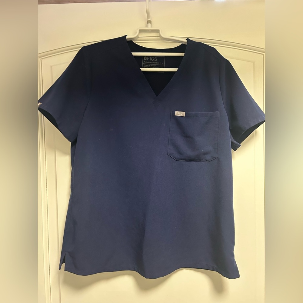 Figs scrub top Catarina navy
